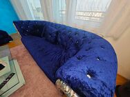 Luxuriöse Sofa 3 teil könig blau gebracht (ca 4 jahr) - München Laim