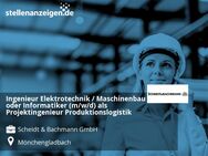 Ingenieur Elektrotechnik / Maschinenbau oder Informatiker (m/w/d) als Projektingenieur Produktionslogistik - Mönchengladbach