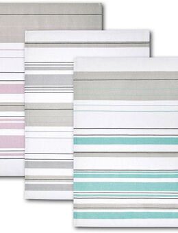 Dyckhoff Geschirrtuch Streifenvielfalt, (Set, 3-tlg., 1 x 3er Set (50 x 70 cm), Halbleinen, fusselarm