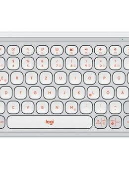Logitech POP ICON KEYS - OFF WHITE - DEU - CENTRAL-419 Gaming-Tastatur (Hergestellt aus recyceltem Kunststoff)