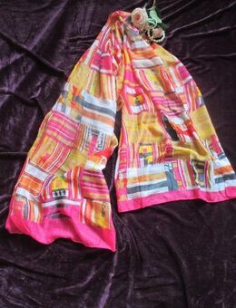 NEU * Freizeit * Ausgeh * Strand * Urlaub * Beach Party * Duftig * Seiden Chiffon * DESIGNER * Retro * Boho- Look * XXL SCHAL * SCARF * PAERO * TUCH * pink * bunt * - Riedlingen