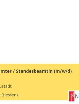Standesbeamter / Standesbeamtin (m/w/d) - Neustadt (Hessen)