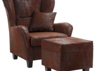 Home affaire Ohrensessel Oliver, Ohrensess,mit Hocker,Zierkissen,Klassische Form