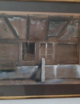 Lithographie Der Eichner „Fachwerk“ mit Rahmen - Königswinter Zentrum