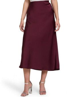 Vera Mont Maxirock Vera Mont Damen Satinrock wadenlang Material
