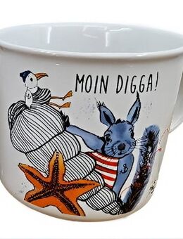 Tasse "Moin Digga" - Lustiger Kaffeebecher - Heimartliebe ® - Hamburg