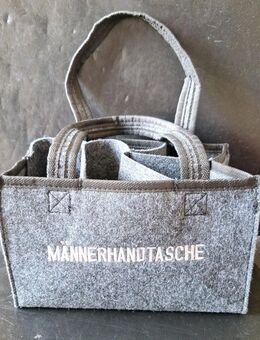 Flaschenträger Filz für 6 Flaschen Bier Flaschentasche Spruch Männerhandtasche - Essen