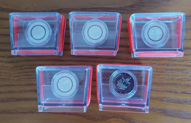 5 x 5 Euro BRD 2017 "Tropische Zone" ADFGJ PP m.Polymerring, Neu in Koziolbox - Büren