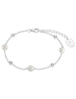 s.Oliver Armband 2034394, mit Zirkonia (synth) - mit Muschelkernperlen