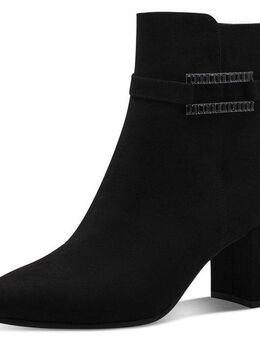 MARCO TOZZI Stiefelette, Blockabsatz, Ankleboots mit modischem Zierriegel und Schmucksteine