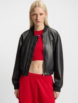 HUGO Blue Bomberjacke Attitude in Kunstleder-Optik