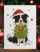 Süße Hunde Weihnachtskarte Border Colli und viele mehr in 67283