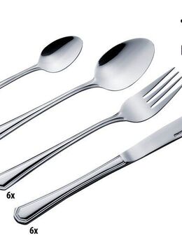 KING Besteck-Set »Düsseldorf« (24-tlg), 6 Personen, Edelstahl 18/0, Besteck im zeitlosen Design