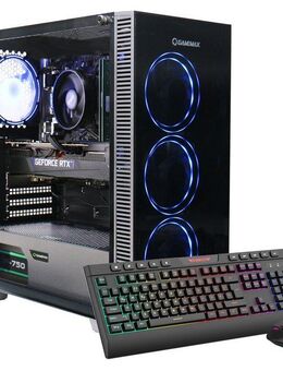 GAMEMAX Draco XD 7443 Gaming-PC (AMD Ryzen 5 7500F, GeForce RTX 4070, 32 GB RAM, 1000 GB SSD, Luftkühlung aktiv, Windows 11, DDR5 RAM)