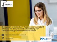 Biologisch-technische*r Assistentin*Assistent (m/w/d) für die Zentrale Einrichtung für Tierforschung und wissenschaftliche Tierschutzaufgaben (ZETT) - Düsseldorf