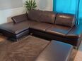Leder Eck Couch Sofa ENJOY von W. SCHILLIG in Maron Funktion + Hocker in 36124