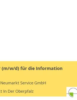 Mitarbeiter (m/w/d) für die Information - Neumarkt (Oberpfalz)
