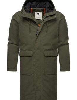 Ragwear Wintermantel Mr Them Long lange wasserdichte Herren Winterjacke mit Kapuze
