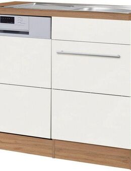 KOCHSTATION Spülenschrank KS-Wien Breite 110 cm, inkl. Möbelfront für teilintegrierbaren Geschirrspüler