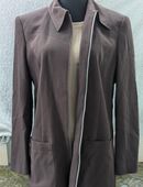 🤎 Vintage TAIFUN Stretch Longblazer – Y2K – Zip-Jacke – tailliert in 64293