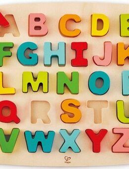 Hape Steckpuzzle Puzzle mit Großbuchstaben, 26 Puzzleteile