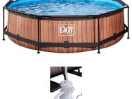 EXIT Framepool inkl. Kartuschen-Filterpumpe (Set, 3-tlg), ØxH: 305 x 76 cm