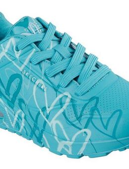 Skechers UNO-SPREAD THE LOVE Wedgesneaker Freizeitschuh, Halbschuh, Schnürschuh mit coolem Graffiti-Print