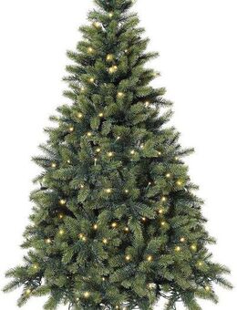 Creativ green Künstlicher Weihnachtsbaum Weihnachtsdeko, künstlicher Christbaum, Tannenbaum, incl. integrierter Lichterkette, 150 LEDs