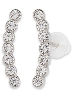 Bruno Banani Paar Ohrstecker Schmuck Geschenk Silber 925 Ohrschmuck Ohrringe Ear Climber, mit Zirkonia (synth)