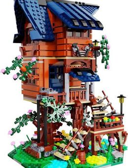 Jamara CaDA, Bricks, Baumhaus 4 Jahreszeiten (402866) Konstruktions-Spielset, (1155 St), mit LED Licht