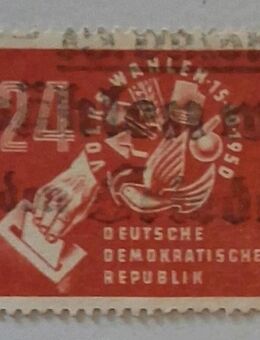 DDR 1950 Nationale Wahlen Einzelmarke gestempelt - Görlitz