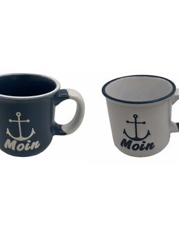 Toller Kaffeebecher "Moin mit Anker" – Maritimes Design Hösti Becher, blau oder weiß - Hamburg