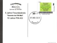 Biberpost: 09.11.2009, "5 Jahre Freundeskreis Sammler der PIN Mail", Satz, Typ VI, Ganzstück (Postkarte) Tagesstempel - Brandenburg (Havel)