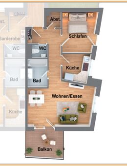 2 Zimmer-Wohnung: 68 m², mit Balkon & Keller, Erstbezug 2025, in 73117 Wangen bei Göppingen kaufen (ID-144) - Wangen