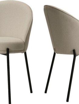 LeGer Home by Lena Gercke Esszimmerstuhl Isalie (Set, 2 St), mit pflegeleichtem Webstoff, Metallgestell, Sitztiefe 47 cm