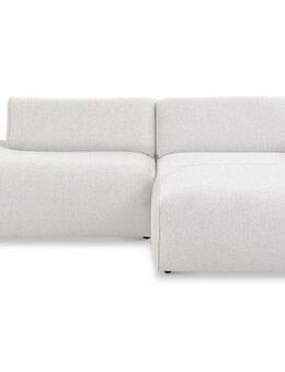 andas Ecksofa Noord mit Kedernaht, Breite 227 cm, L-Form, Cord, Struktur, Webstoff, mit Wellenunterfederung, Massivholzrahmen