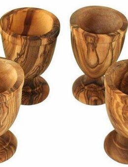 Olivenholz-erleben Eierbecher Klassik, (Set, 6-tlg), Olivenholz, Handarbeit