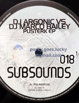 DJ Argonic vs. DJ Marco Bailey 1999 12" Vinyl Techno, Acid - München Bogenhausen