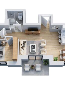 Moderne 2-Zimmer-Wohnung mit Terrasse und Garten - Plön