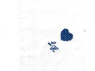 Stickerei Herz  und Monogramm auf Taschentuch oder - Stuttgart