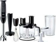 Braun Stabmixer MQ 5277BK MultiQuick 5 Vario, 1000 W, mit Schneebesen, Küchenmaschine, Gemüsestampfer und 600 ml Mixbecher