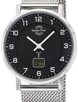 MASTER TIME Funkuhr Advanced MTLS-10738-22M, Quarzuhr, Armbanduhr, Damenuhr, Edelstahlarmband, analog, digital