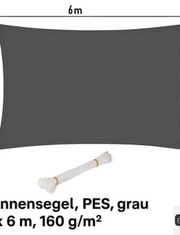 Sonnensegel 4x6 m – Grau – Neu & originalverpackt - Mainhausen