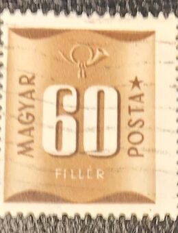 Briefmarke MAGYAR POSTA, Posthorn, 60 Filler, gestempelt - Leverkusen