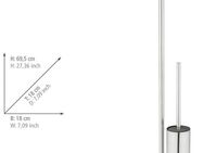 WENKO WC-Garnitur Modell Ferla, Standgarnitur aus Edelstahl, mit WC-Papierrollenhalter und Klobürste