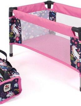 CHIC2000 Puppenbett Puppen-Reisebett, Einhorn, mit Tragetasche
