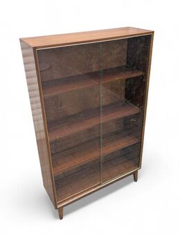 Retro Vitrinenschrank | Mid Century Vitrine aus Holz - Ginsheim-Gustavsburg