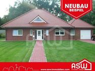 Musterhaus! Ländlich gelegener Neubau - Traum - Bungalow mit Spitzdachgarage - Meppen