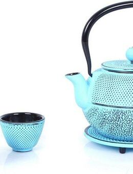 ECHTWERK Teeservice (4-tlg), 2 Personen, Gusseisen, Gusseisen, im Vintage-Design, 1,1 Liter, mit abnehmbarem Sieb