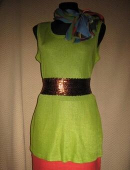 NEU * Klassisch * edel * Feinstrick * Glanz * Pullover * Pullunder ohne Arm "Alba Moda" Gr. 42- 44/ M- L * kiwi * pistazie- grün * - Riedlingen